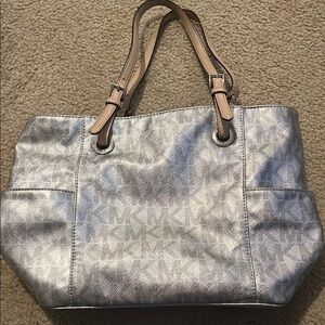 Michael Kors Silver Tote Bag